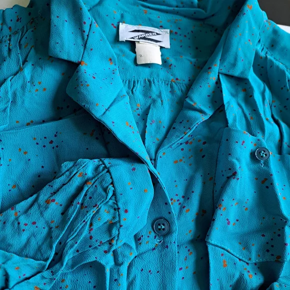 Vintage Z Warren Turquoise Jumpsuit - Picture 6 of 9